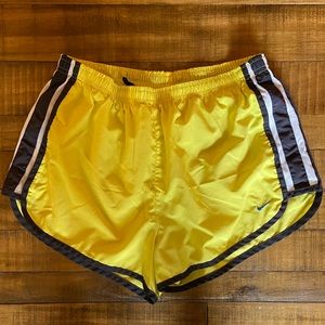 Yellow Nike Athletic Shorts; Nike Running Shorts